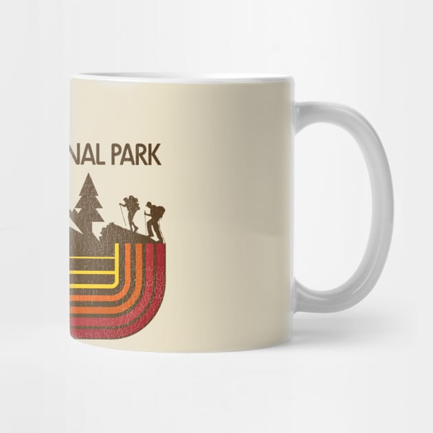 Explore Acadia National Park Retro 70s/80s Stripe by darklordpug